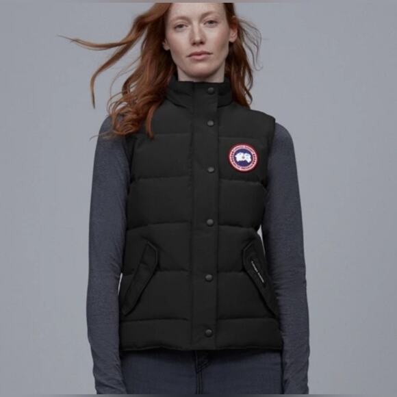 CANADA GOOSE Freestyle Down Puffer Vest Size Small Black EUC - Picture 1 of 12